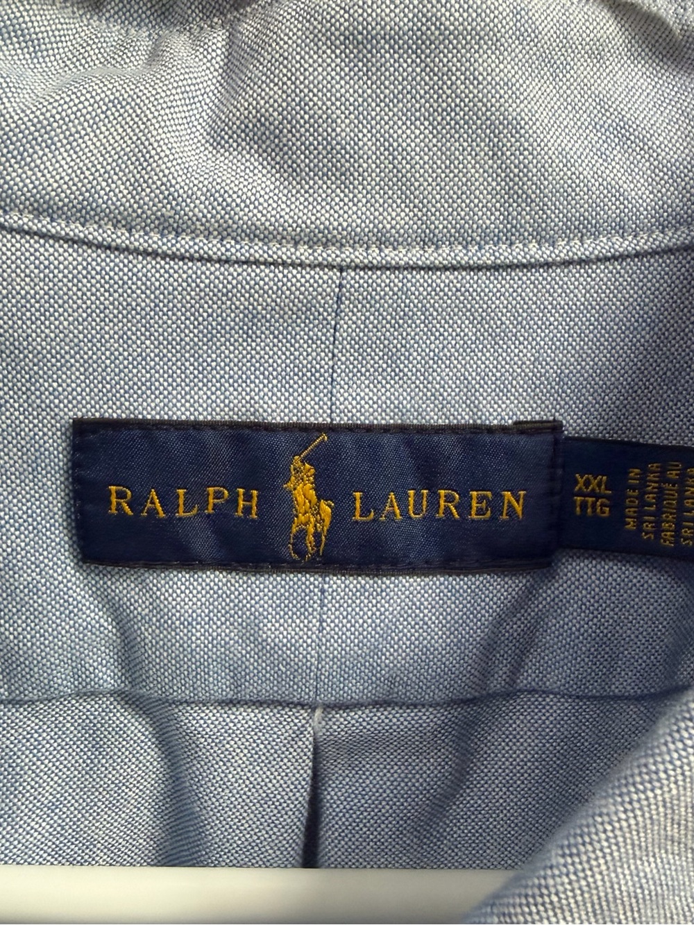 Ralph Lauren Light Blue Short-Sleeve Button-Down Shirt with Flag Embroidery - Picture 2 of 7